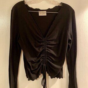 Lovefool black ribbed top